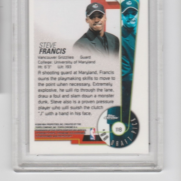 Steve Francis PSA 10 rookie Basketball card - Picture 4 of 4